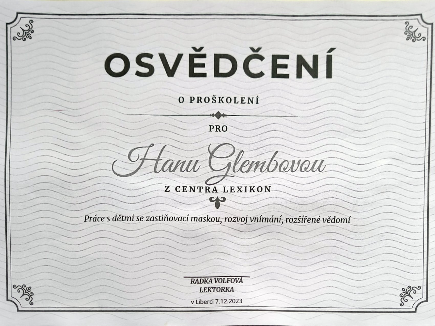 Osvědčení